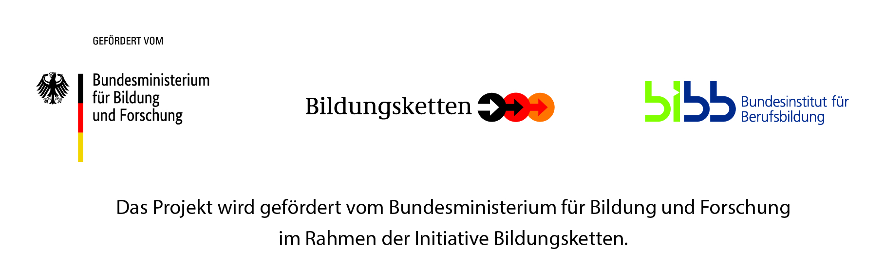 Logo Bundesministerium für Bildung und Forschung, Bildungsketten, Bundesintitut für Berufsbildung